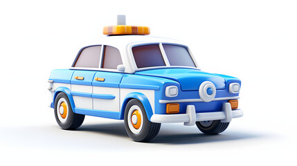 Sticker - Police Car Icon 3d