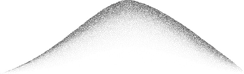 Poster - noisy grainy mountain with gradient stipple sand effect. dotted black abstract texture. wavy grunge 
