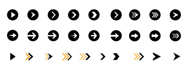Fototapete - Arrow collection vector. Collection hand drawn arrows. Arrow icons set. Doddle and sketch arrow set. Direction symbols vector illustration