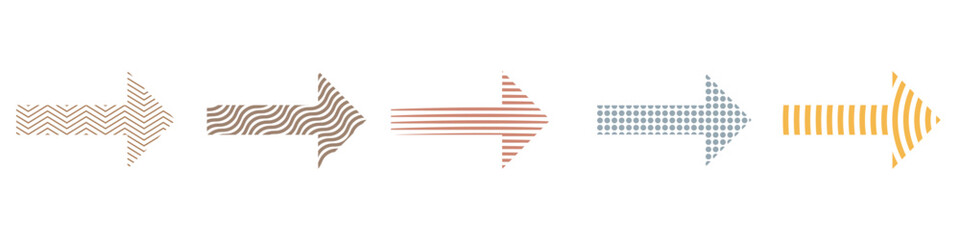 Fototapete - Arrow collection vector. Collection hand drawn arrows. Arrow icons set. Doddle and sketch arrow set. Direction symbols vector illustration