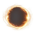An abstract glowing portal with a dark center.