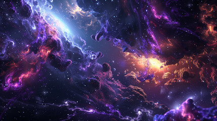 Wall Mural - space galaxy background