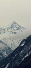 Wall Mural - Majestic Misty Mountain Landscape, Amazing and simple wallpaper, for mobile