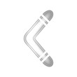 Boomerang icon on white.