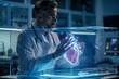 © gearstd - Healthcare professional examining a virtual heart