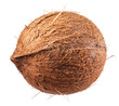 Whole coconut isolated on transparent background