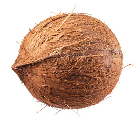 Wall Mural - whole coconut isolated on transparent background