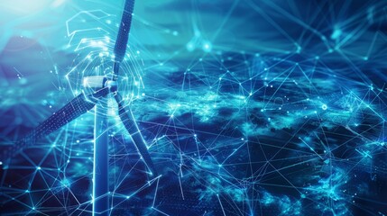 Poster - technology innovation energy background illustration sustainability research, development renewable, efficiency progress technology innovation energy background hyper realistic 