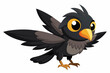 blackfly hawk bird vector illustration