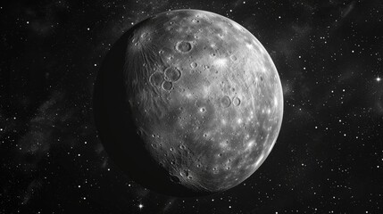 Canvas Print - Planet Mercury generative ai