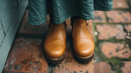 Wall Mural - photo of woman wearing clogs 