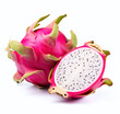 A dragon fruit isolated on a white background