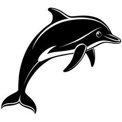 Sticker - dolphin isolated on white