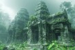 An ancient temple lost in the jungle. The temple's towering pillars reach towards the sky, a testament to the ingenuity and ambition of its creators.