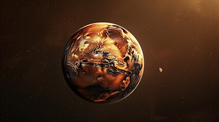Wall Mural - planet Mars generative ai