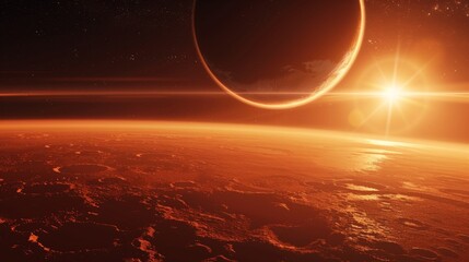 Wall Mural - planet Mars generative ai