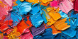abstract colorful background with brush strokes in vivid  for a banner or wallpaper-AI generated image