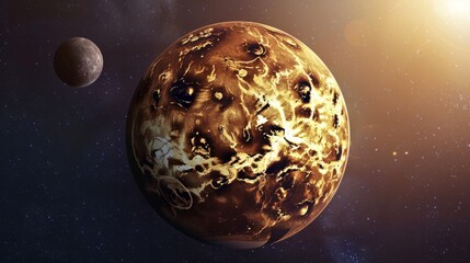 Wall Mural - planet venus generative ai