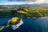 Fototapeta Storczyk - Sunrise over landscape of Petite-Ile at Reunion Island