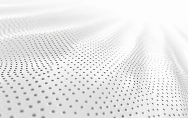 Wall Mural - a light grey dotted pattern on a white surface, top down perspective, flat, futuristic