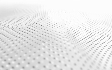 Wall Mural - a light grey dotted pattern on a white surface, top down perspective, flat, futuristic