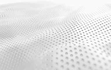 Wall Mural - a light grey dotted pattern on a white surface, top down perspective, flat, futuristic