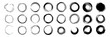 © Vasyl Yurlov - Set of vector textured circles. Collection of round paint brush strokes. Hand drawn brush stroke textures