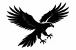 Flying eagle silhouette of vector illustration