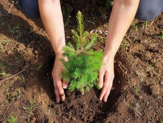 Small Plant Into The Ground