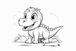 © Eomer2010 - Baby dinosaur colouring page drawing