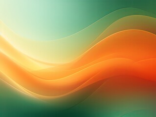 Wall Mural - Abstract orange and green gradient background with blur effect, northern lights