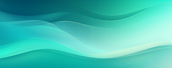Wall Mural - Abstract turquoise and green gradient background with blur effect, northern lights