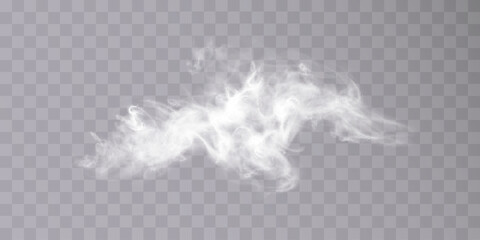Aufkleber - White vector smoke, cloudy, fog background PNG effect. Fog or smoke isolated on transparent background with overlay effect. Vector	
