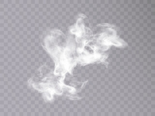 Poster - White vector smoke, cloudy, fog background PNG effect. Fog or smoke isolated on transparent background with overlay effect. Vector