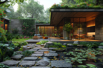 Poster - an innovative architectural design incorporating sustainable materials and energy-efficient features