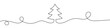 Continuous editable drawing of Christmas tree icon. Christmas tree symbol in one line style.