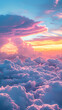 studio shot of A colorful sunset painting the sky with hues of orange and pink, realistic travel photography, copy space for writing