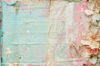 Vintage torn paper pastel scrapbook background with copy space