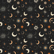 Design a pattern inspired by celestial bodies like stars and moons