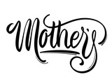 Fototapeta Big Ben - Happy Mother's Day text Calligraphy on transparent background template