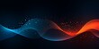 Dark gradient background with dots and wavy lines, a teal, orange and blue gradient, vector illustration in the style of flat design