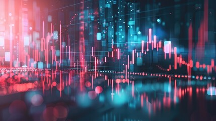 Poster - Stock exchange market graph analysis background