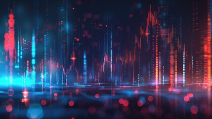Poster - Stock exchange market graph analysis background