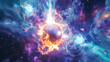 Vivid Illustration of Nuclear Fusion: The Cosmic Dance of Atoms
