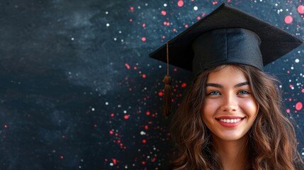 Student cap, graduation cap, diploma, banner: a triumphant celebration marking the end of the school year, embracing academic achievement and success with the issuance of diploma certificates.