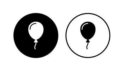 Wall Mural - Balloon icon set. party balloon icon decoration birthday vector. Balloon black silhouette icon