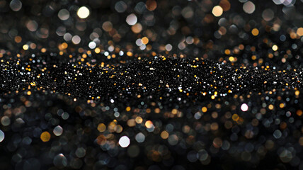 Wall Mural - Abstract blur gold bokeh background.	