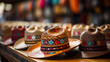 Mexican hats in a souvenir shop in Mexico, Latin America generativa IA