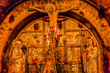 Ancient Altarpiece Golgotha Crucifixion Site Church Holy Sepulchre Jerusalem Israel