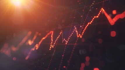 Poster - A line graph with a steady upward trend, representing growth and financial success.